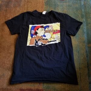 FLCL Fooly Cooly Parody Graphic Anime T Shirt Men's Size Large Black